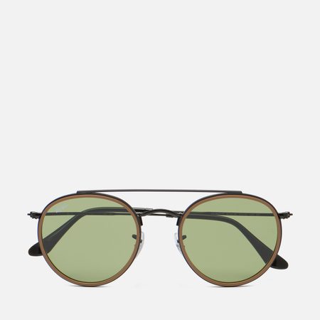 Солнцезащитные очки Ray-Ban Round Double Bridge, цвет чёрный