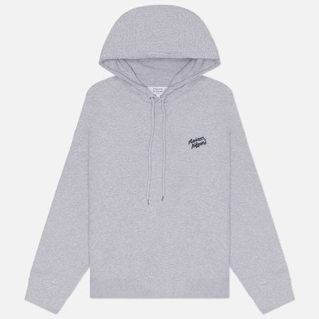 Мужская толстовка Maison Kitsune Handwriting Oversize Hoodie, цвет серый