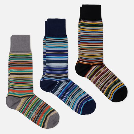 Комплект носков Paul Smith Signature Stripe 3-Pack, цвет комбинированный