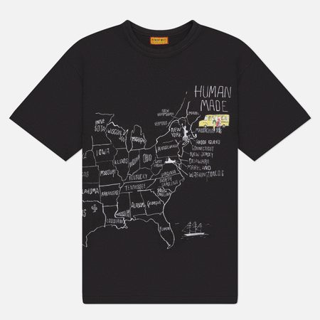 Мужская футболка Human Made Graphic USA Map, цвет чёрный