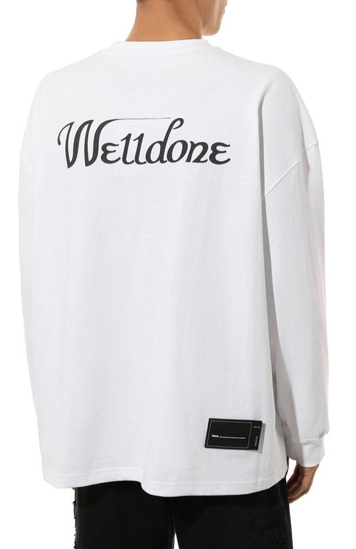 Хлопковый лонгслив We11done 4
