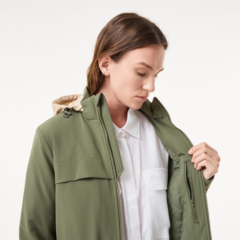 Женская утеплённая куртка-парка Lacoste с эластичным поясом 5