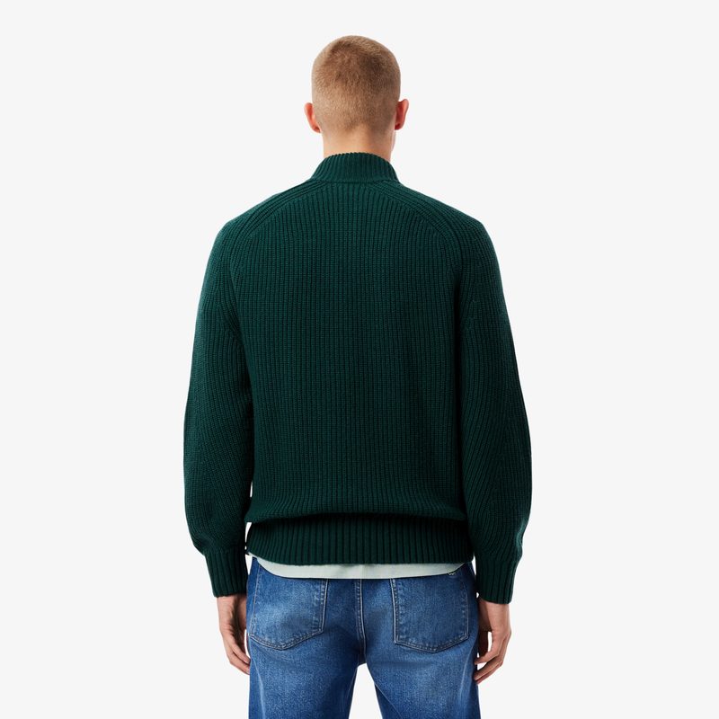 Мужской свитер Lacoste из овечьей шерсти на молнии 2