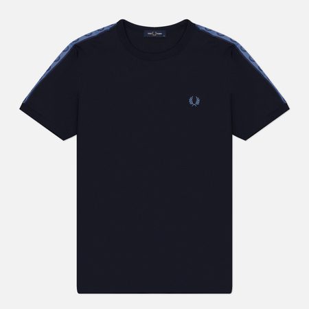 Мужская футболка Fred Perry Contrast Tape Ringer, цвет синий