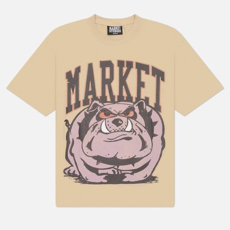 Мужская футболка MARKET Angry Bulldog, цвет бежевый