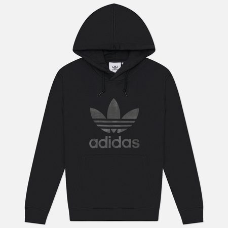 Мужская толстовка adidas Originals Trefoil Hoodie, цвет чёрный