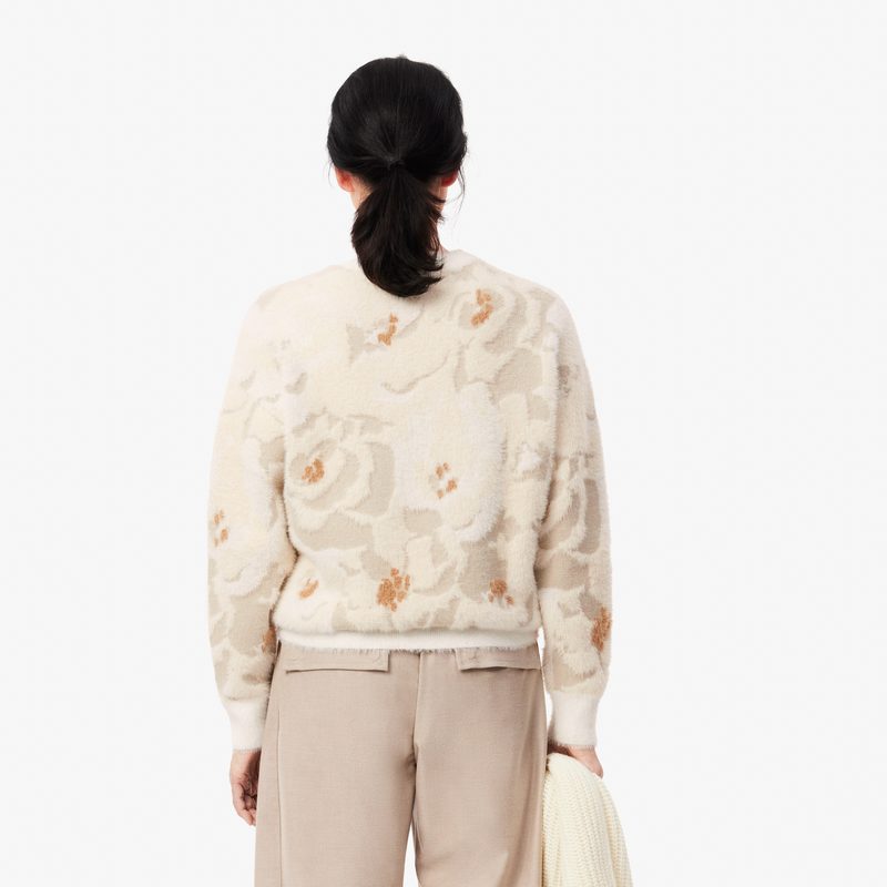 Женский трикотажный свитер Lacoste Floral 2
