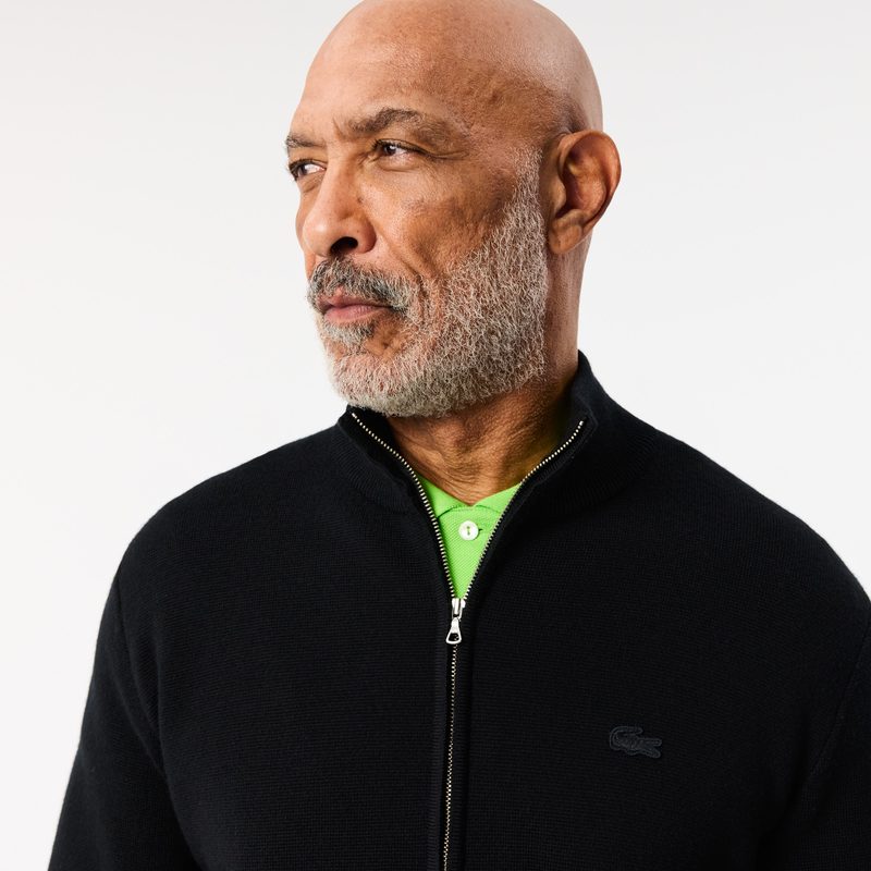 Мужской шерстяной свитер Lacoste на молнии 3
