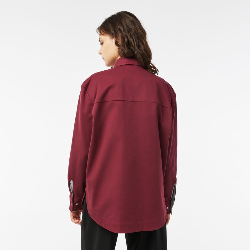 Женская рубашка Lacoste из смеси хлопка 2