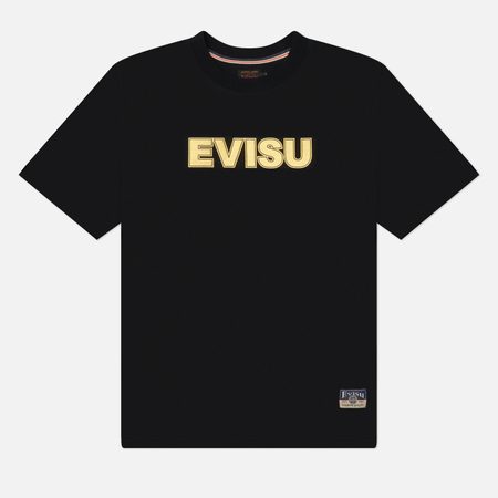 Мужская футболка Evisu Heritage Kamon Applique, цвет чёрный