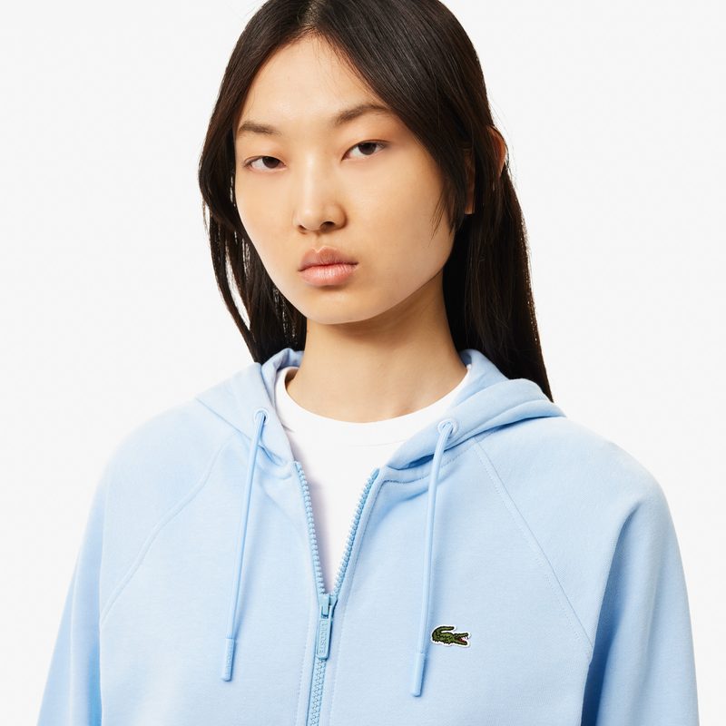 Женская флисовая толстовка Lacoste с капюшоном на молнии 3