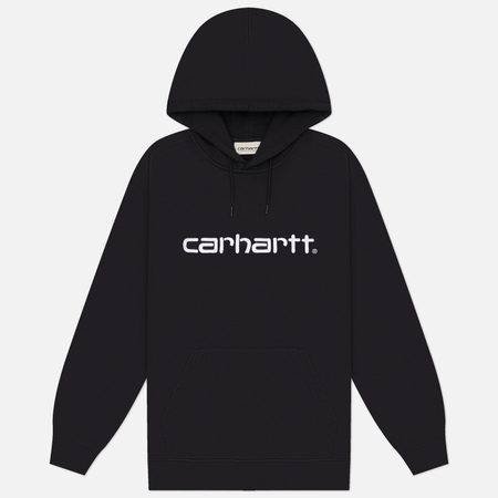 Женская толстовка Carhartt WIP W' Hooded Carhartt, цвет чёрный