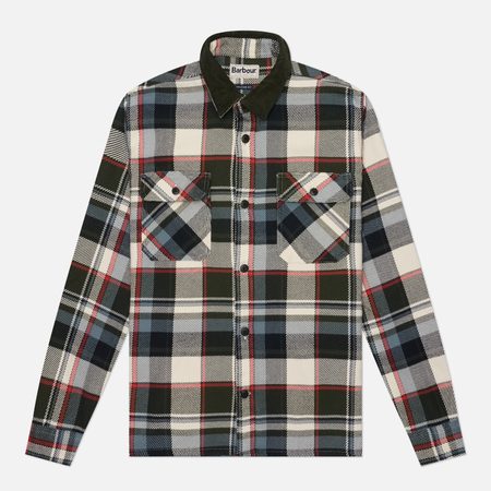 Мужская рубашка Barbour Grasmoor Relaxed Checked, цвет оливковый