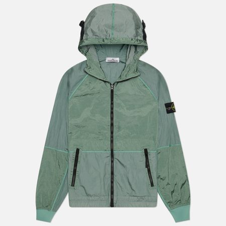 Мужская куртка ветровка Stone Island Nylon Metal Watro-TC Hooded, цвет зелёный