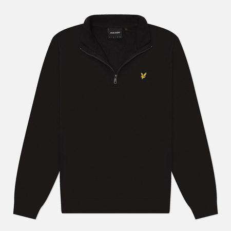 Мужская толстовка Lyle & Scott Loopback 1/4 Zip, цвет чёрный