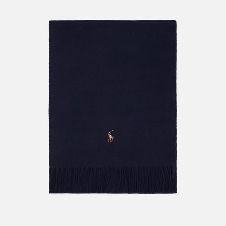 Шарф Polo Ralph Lauren Signature Virgin Wool Oblong, цвет синий