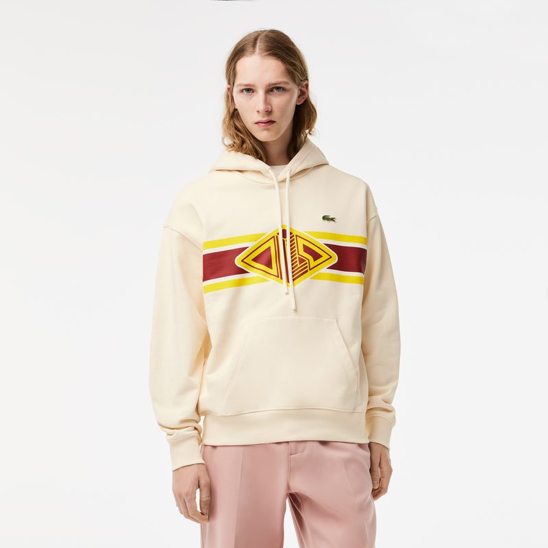 Мужское хлопковое худи Lacoste свободного кроя