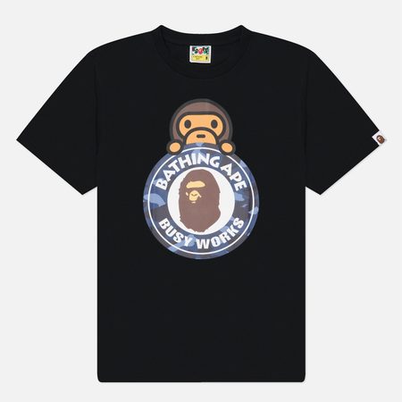 Мужская футболка A Bathing Ape Color Camo Milo On Busy Works, цвет чёрный