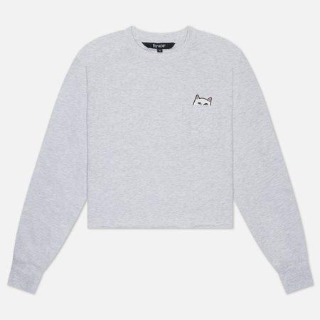 Женский лонгслив RIPNDIP Lord Nermal Cropped, цвет серый