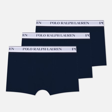 Комплект мужских трусов Polo Ralph Lauren Classic Boxer 3-Pack, цвет синий