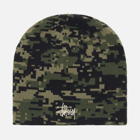 Шапка Stussy Basic Stussy Skullcap, цвет зелёный