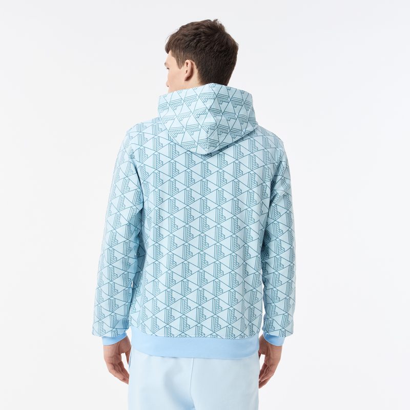 Мужская флисовая толстовка - худи Lacoste Monorgam 2