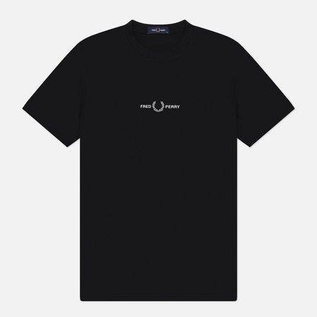 Мужская футболка Fred Perry Embroidered Regular, цвет чёрный