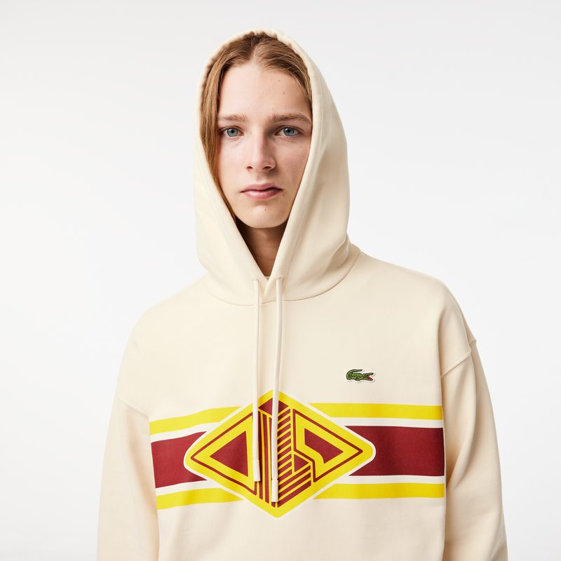 Мужское хлопковое худи Lacoste свободного кроя 4
