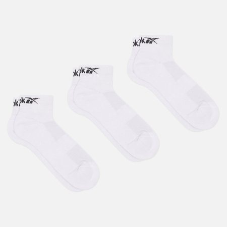 Комплект носков Reebok Ankle Core 3-Pack, цвет белый