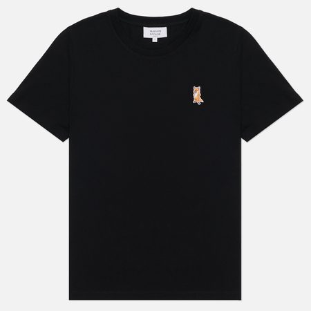 Женская футболка Maison Kitsune Lady Fox Regular, цвет чёрный