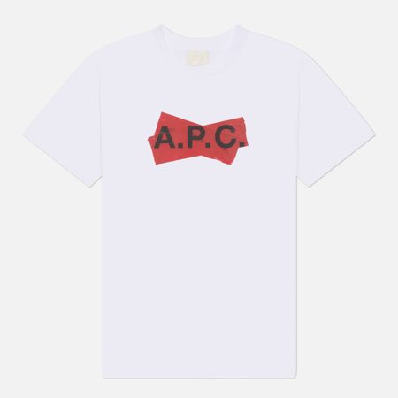 Мужская футболка A.P.C. x Sho Shibuya Scotch Rouge GOTS, цвет белый