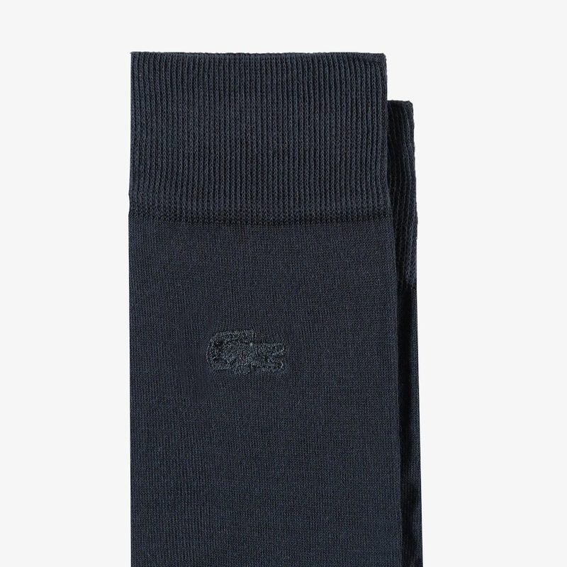 Высокие однотонные носки Lacoste унисекс 2