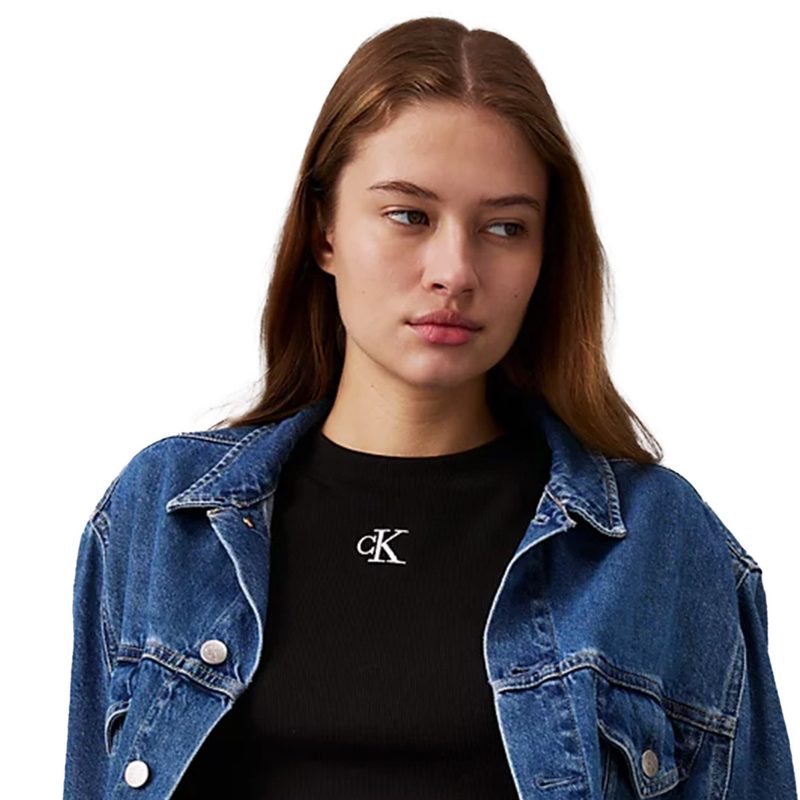 Slim Cropped Ribbed T-Shirt 3