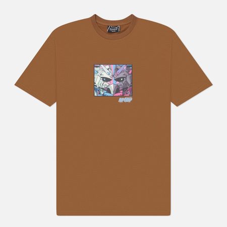 Мужская футболка RIPNDIP Nermbots, цвет коричневый