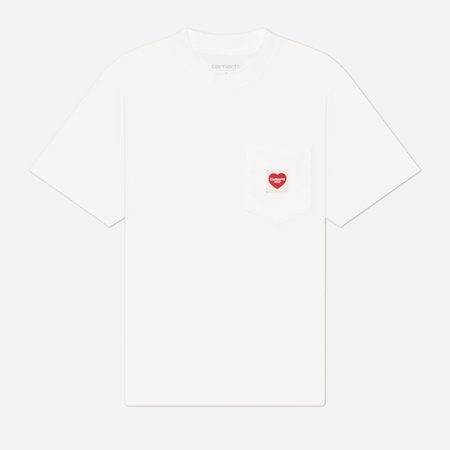 Женская футболка Carhartt WIP W' Pocket Heart, цвет белый