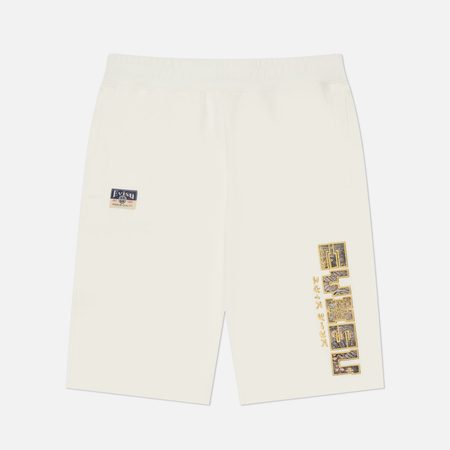 Мужские шорты Evisu Heritage Brocade Patch, цвет белый