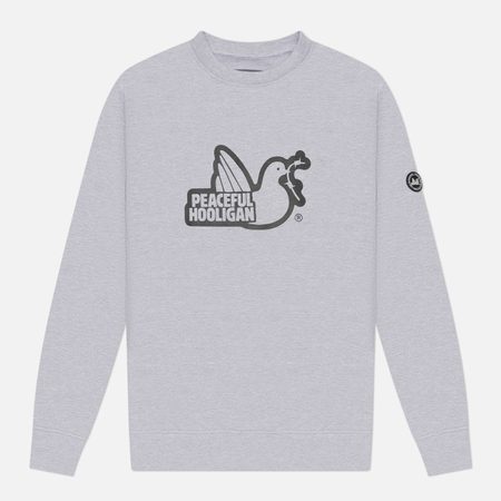 Мужская толстовка Peaceful Hooligan Outline, цвет серый