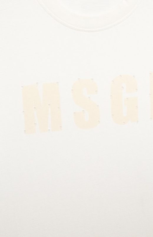 Хлопковая футболка MSGM kids 3