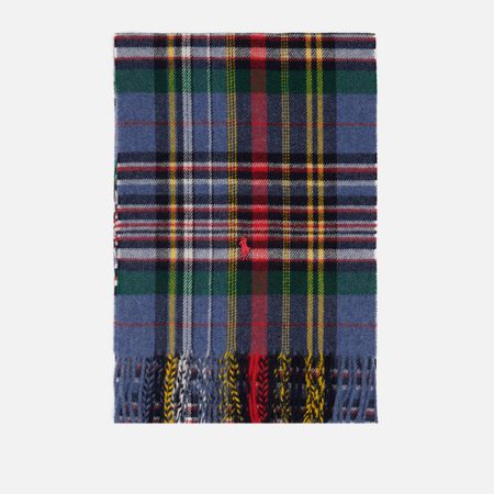 Шарф Polo Ralph Lauren Classic Plaid Oblong, цвет синий