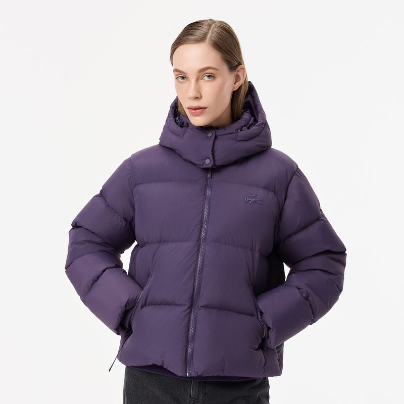 Женская короткая куртка Lacoste с капюшоном 5