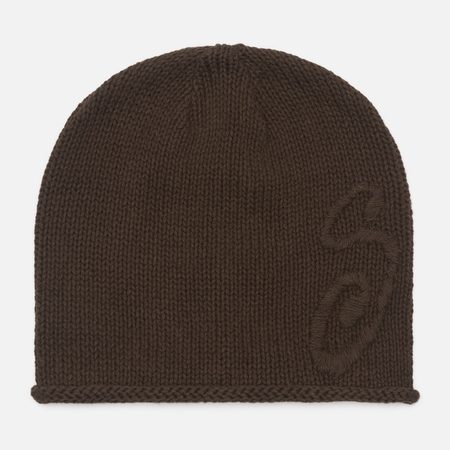 Шапка Stussy S Skullcap, цвет коричневый