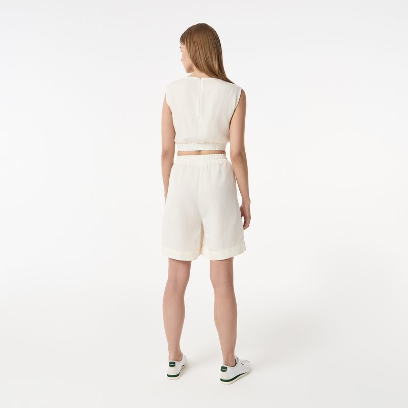 Женские шорты Lacoste из смеси льна 2