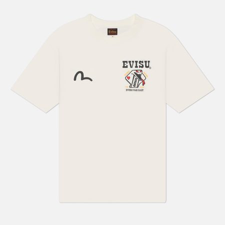 Мужская футболка Evisu Vintage Seagull, цвет белый