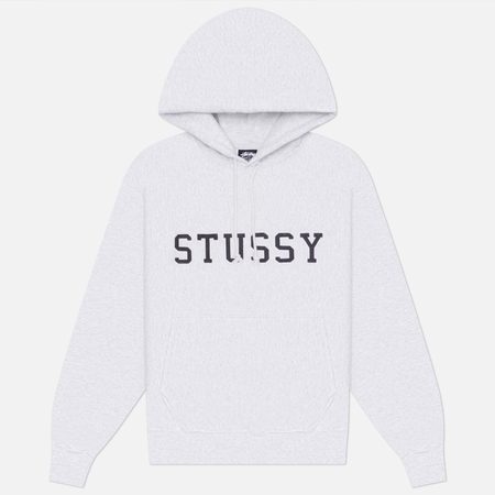 Мужская толстовка Stussy Felt Applique Hoodie, цвет серый