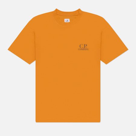 Мужская футболка C.P. Company 30/1 Jersey Logo Comfort, цвет оранжевый
