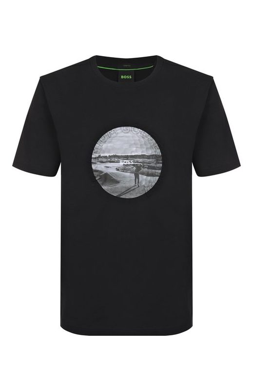 Хлопковая футболка BOSS Green