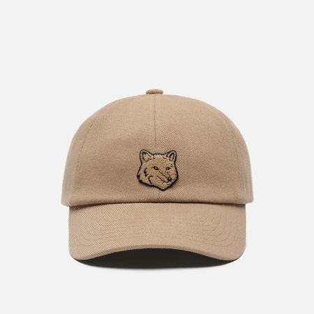 Кепка Maison Kitsune Fox Head, цвет коричневый