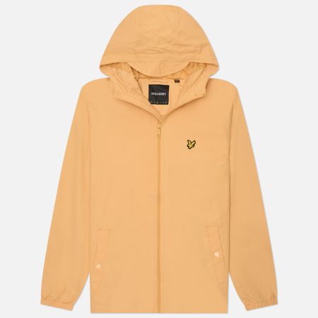 Мужская куртка ветровка Lyle & Scott Zip Through Hooded, цвет оранжевый