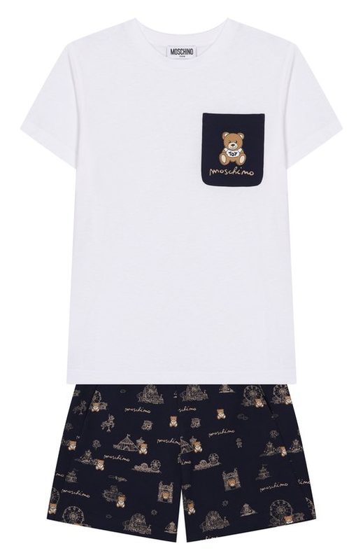 Комплект из футболки и шорт Moschino