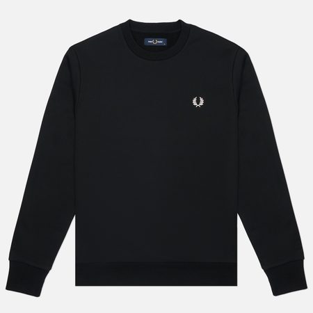 Мужская толстовка Fred Perry Bold Branding Crewneck, цвет чёрный